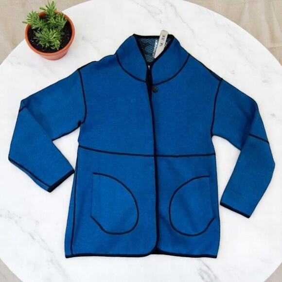 (60% OFF) NWT Nic+Zoe Reversible Now and Later Blue and Black Jacket 1X $225 - Picture 4 of 9